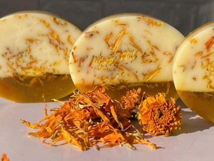marigold shea butter soap