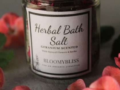 Geranium Scented bathsalt | Luxury Organic Bath salt