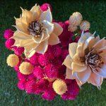 magenta-off-white-dried-flowers-arrangement