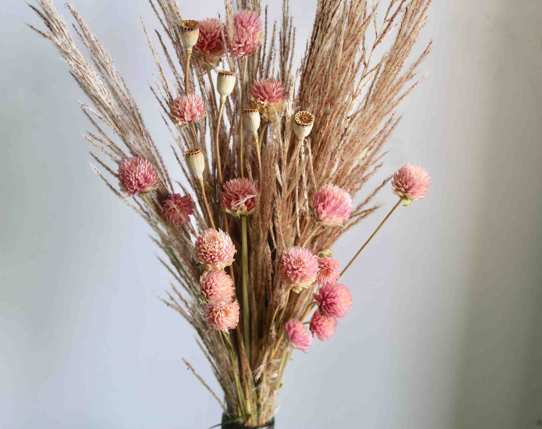 Buy Pink & Clay Colour Dried Flower Bouquet - BloomyBliss
