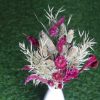 magenta-green-dried-flower-bouquet