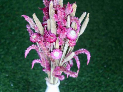 dark-pink-dried-flower-bouquet