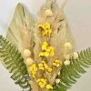 yellow-green-dried-flower-bouquet