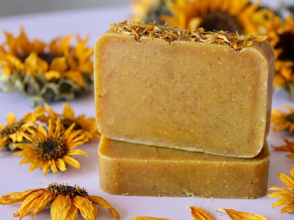 sunflower shea butter soap