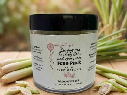 organic lemongrass face pack for oily skin and open pores