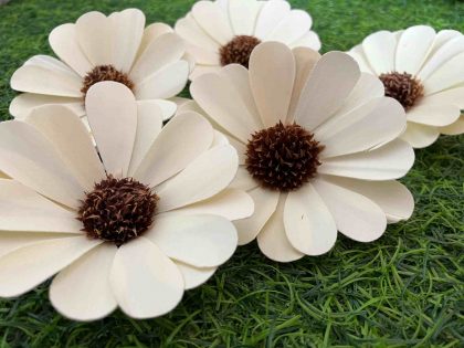 Handcrafted Daisy Sola Wood Flowers