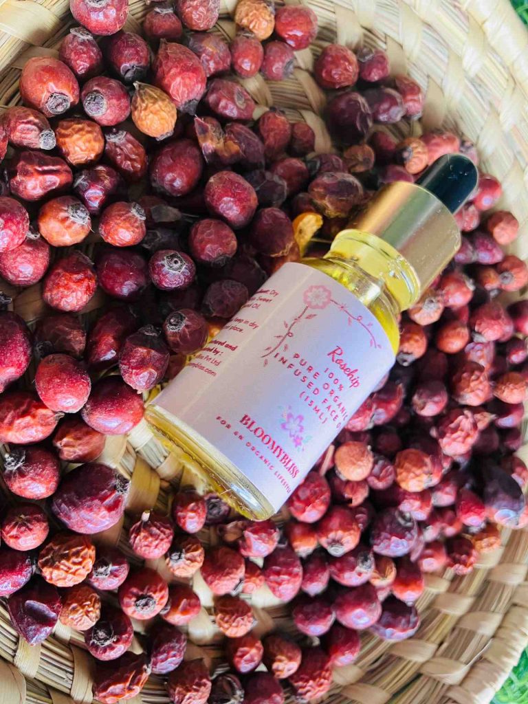 organic Rosehip infused face oil