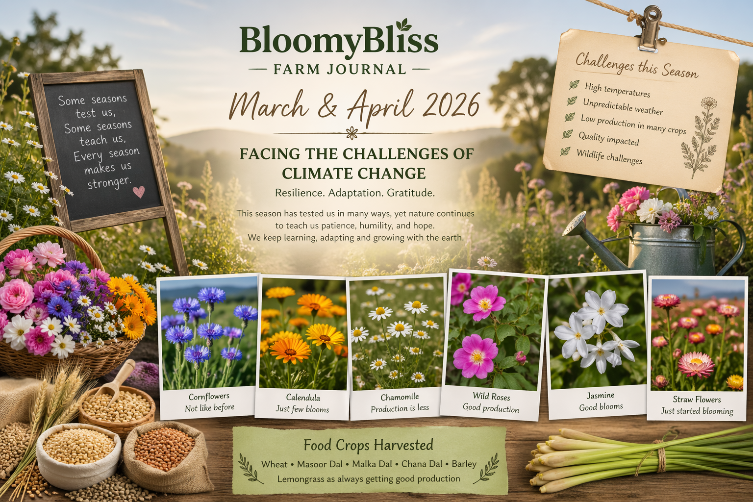BloomyBliss Farm Journal – March & April 2026
