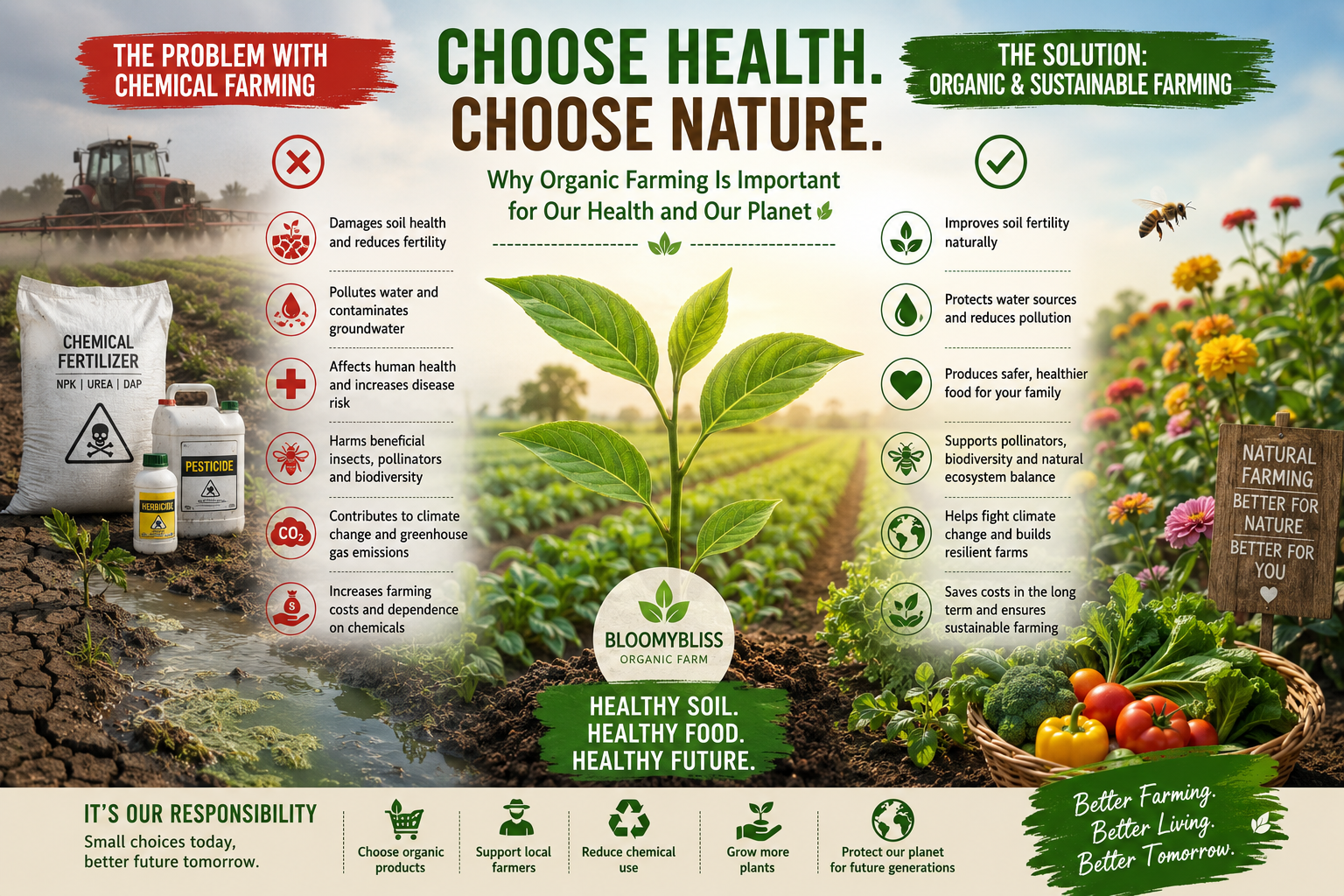 Harmful Effects of Chemical Fertilizers: Why Organic Farming Is the Future of Healthy Living and Sustainable Agriculture